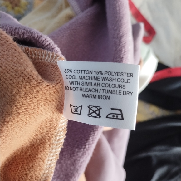 L.F. MARKEY Anders Pastel Patchwork Fleece Sweatshirt Dress S/M - Picture 10 of 10